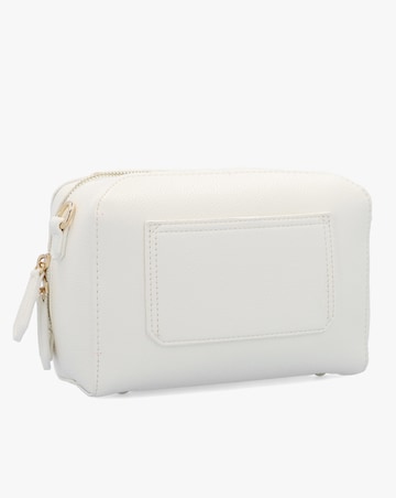 Valentino Bags Pattie Haversack White Pebbled Cross Body Bag