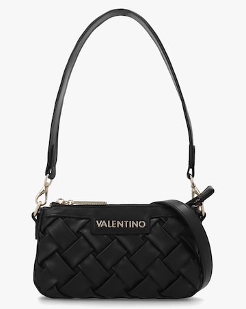 Valentino Bags Ennis Black Woven Shoulder Bag