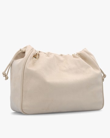 Valentino Bags Max Beige Debossed Logo Bag