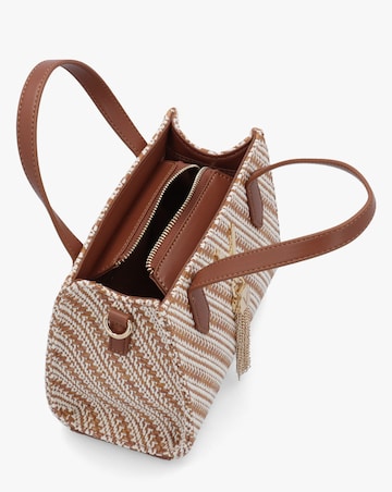 Valentino Bags Divina Summer Tan Multi Woven Shopper Bag