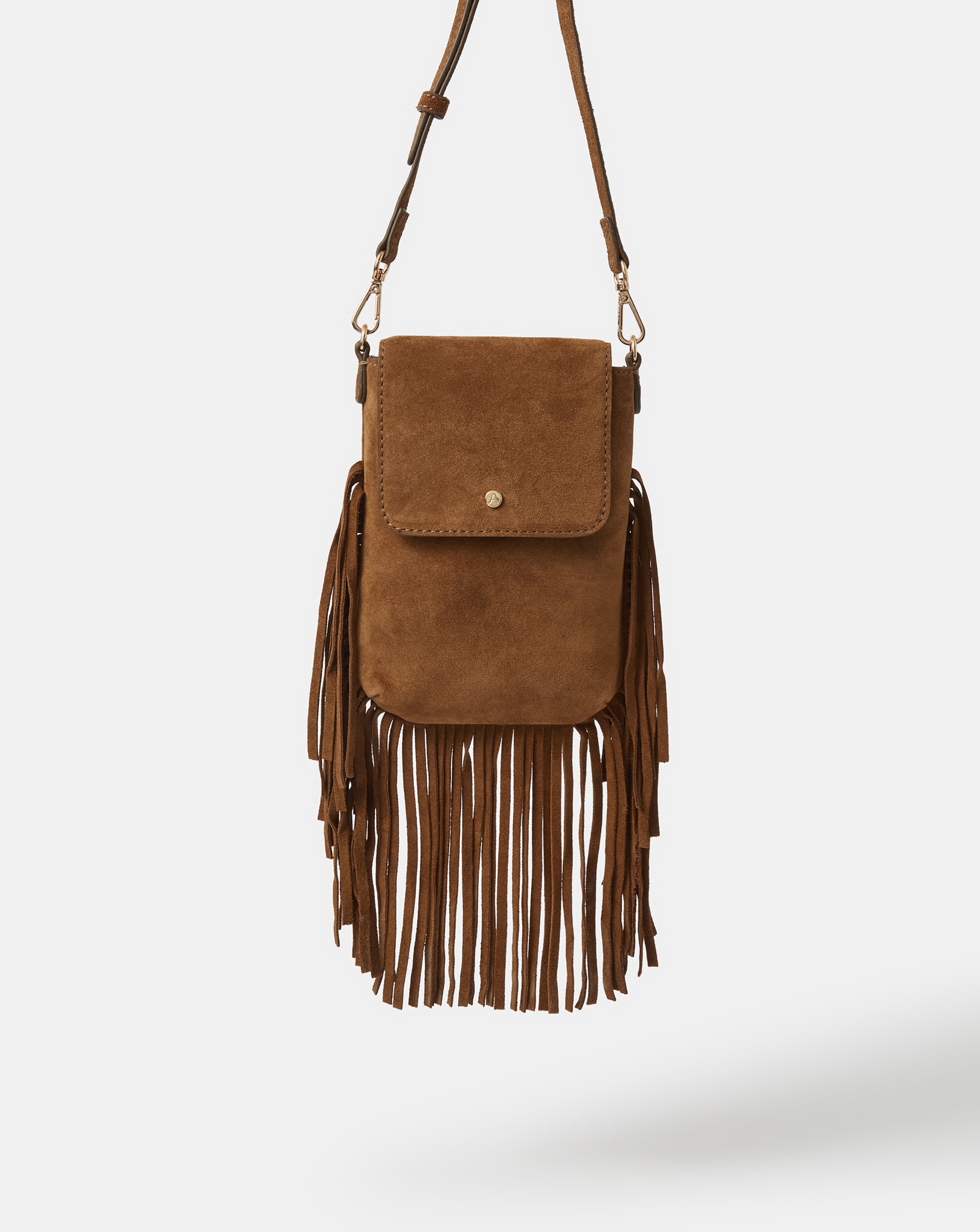 New In - Accessorize Fringe Suede Phone Bag