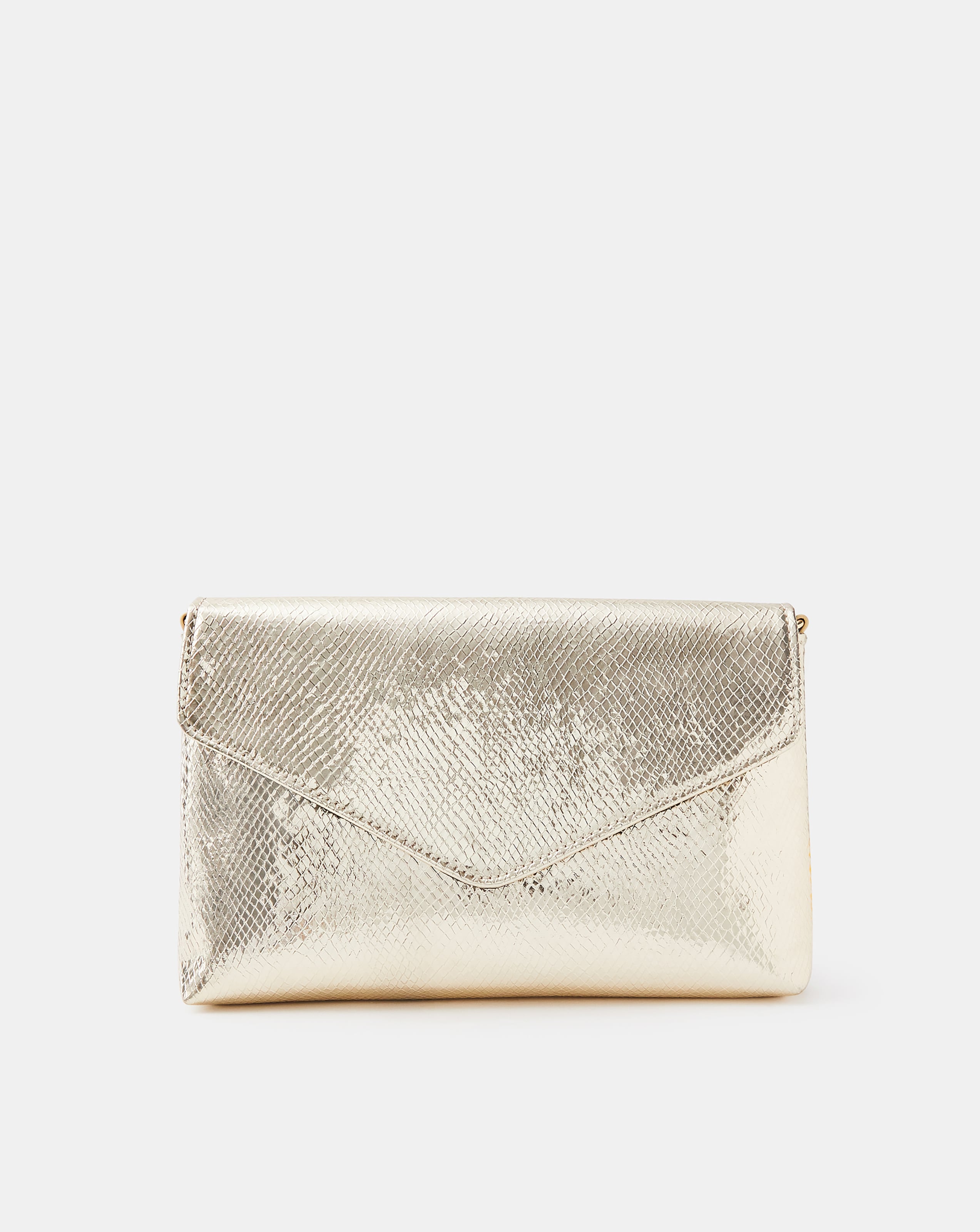 New In - Accessorize Metallic Envelope Crossbody