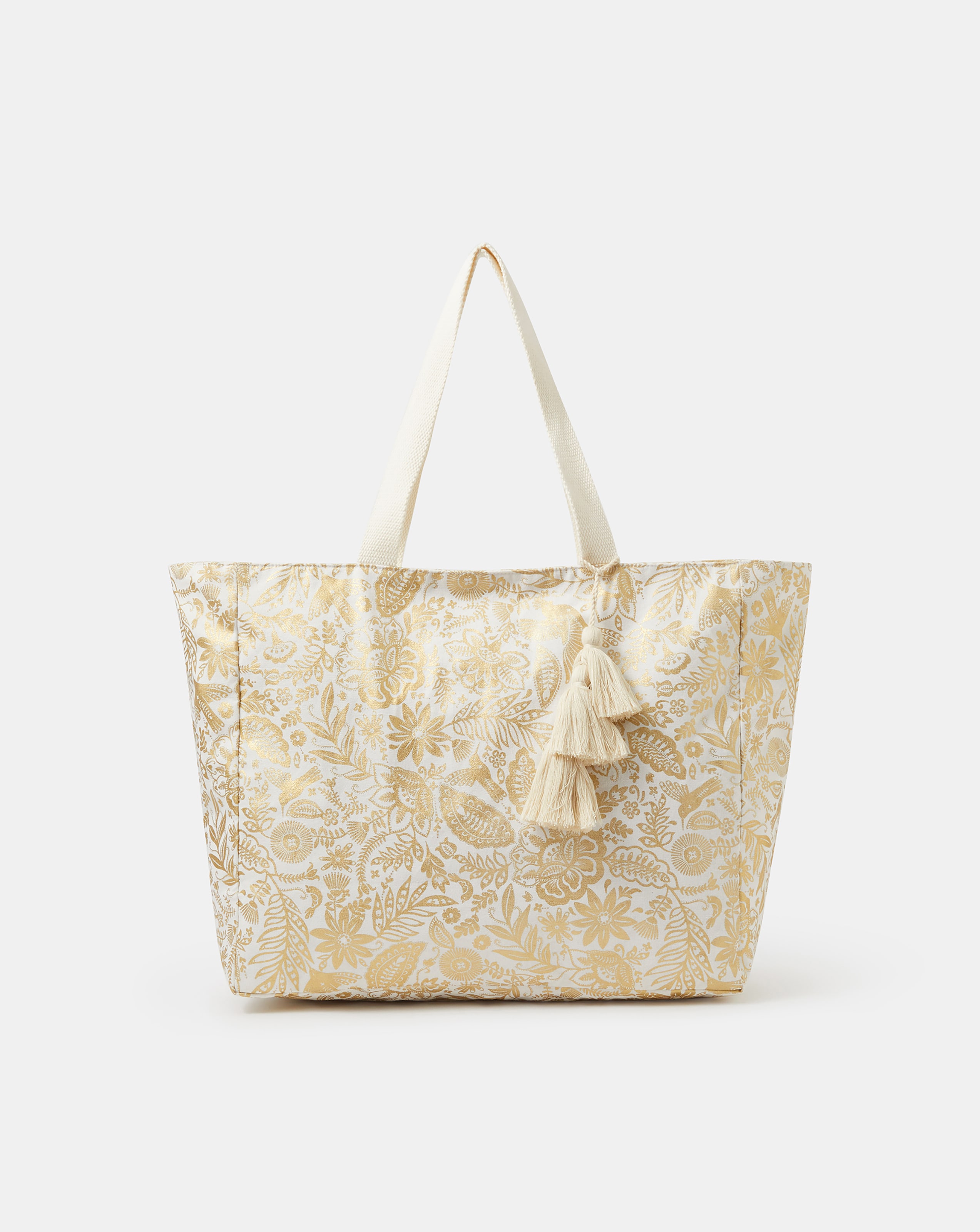 New In - Accessorize Shimmer Paisley Tote Bag