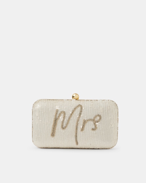 Accessorize Bridal Sequin Clutch Bag