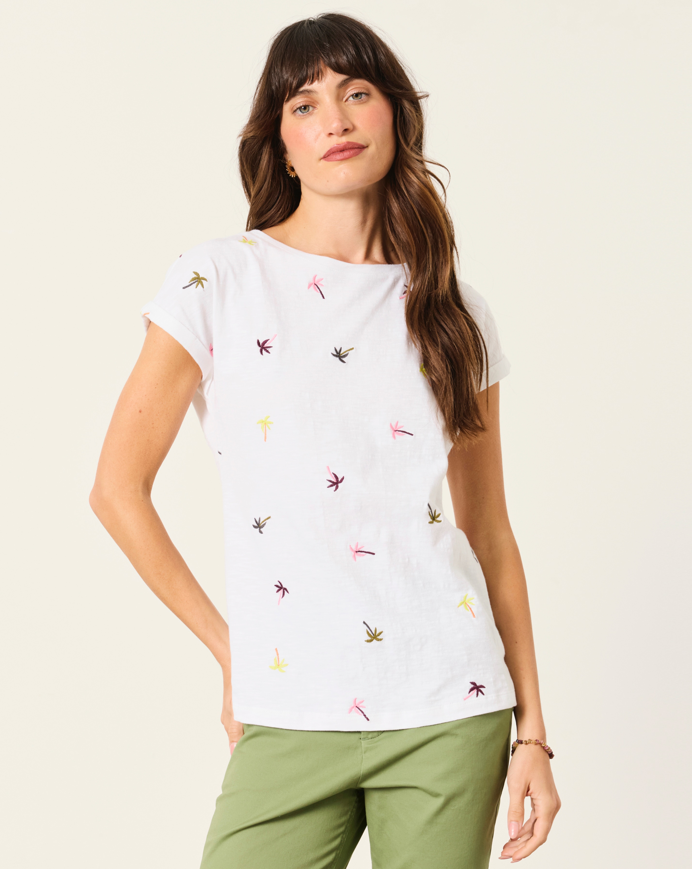 Fatface Ivy Embroidered Palm Tee