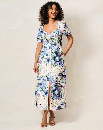 HOPE & IVY NADALIA MIDAXI SPOT DRESS