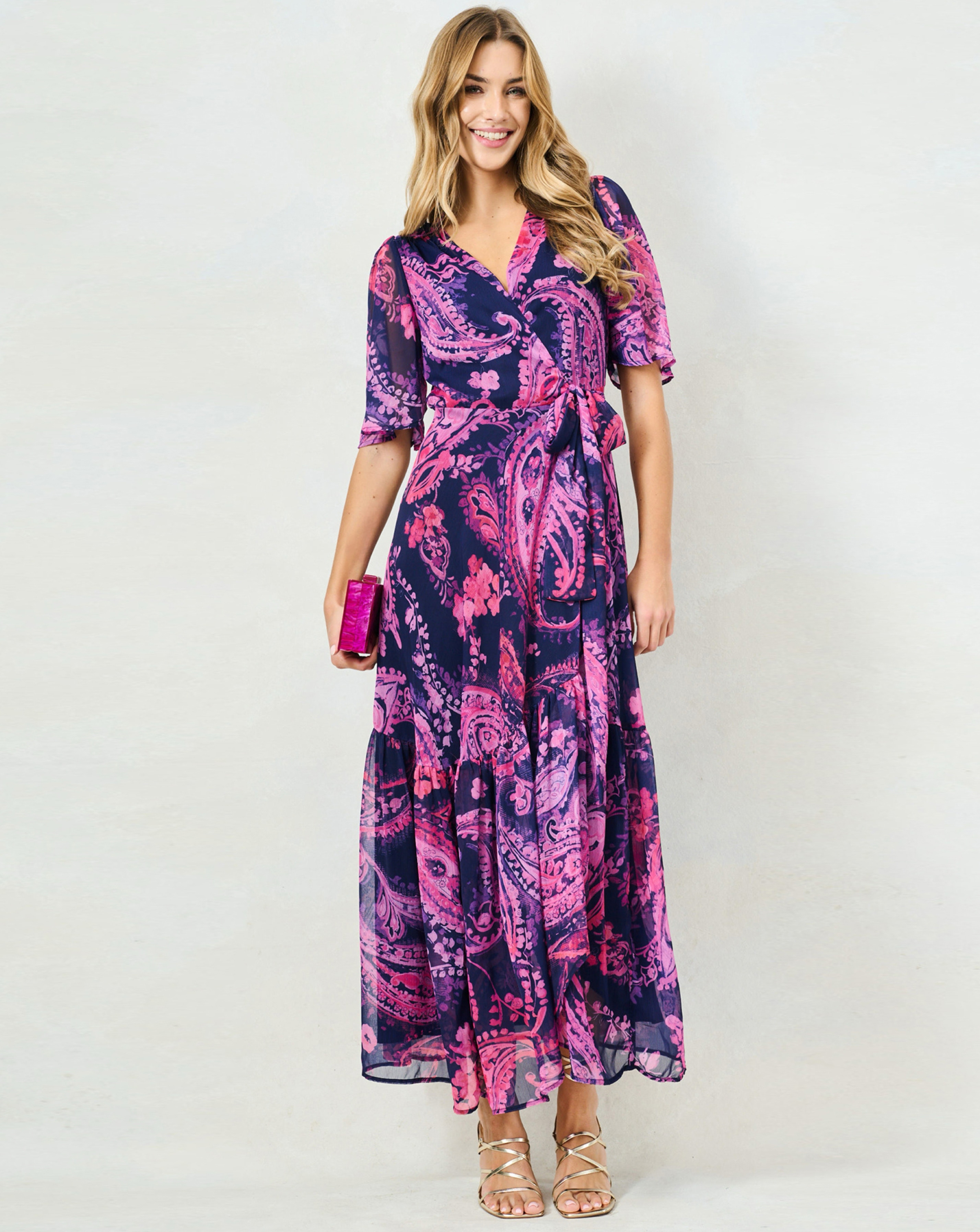 New In - Hope & Ivy Yasmine Maxi Wrap Dress