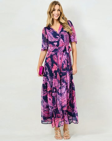 HOPE & IVY YASMINE MAXI WRAP DRESS