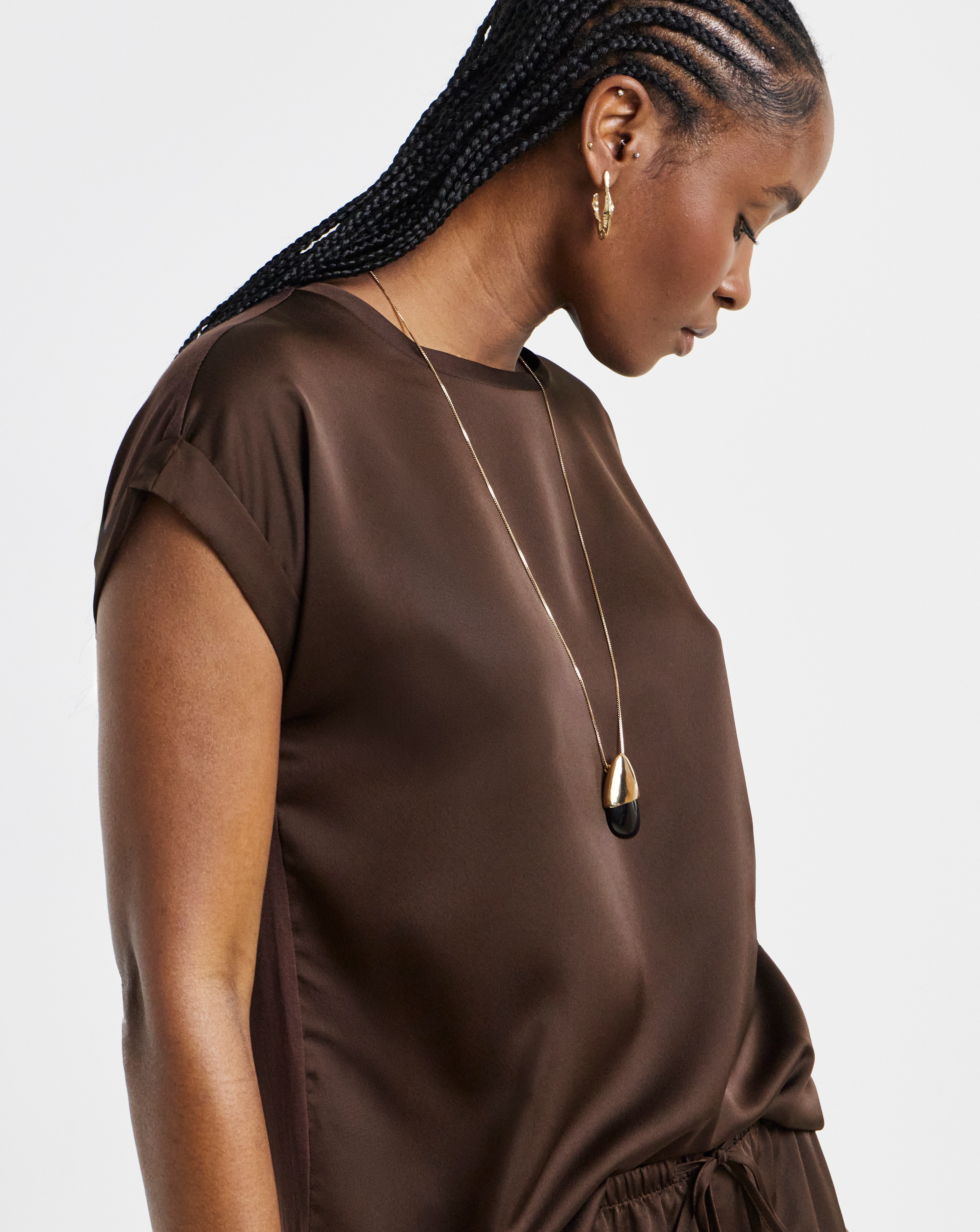 Vila Ellette Satin Top
