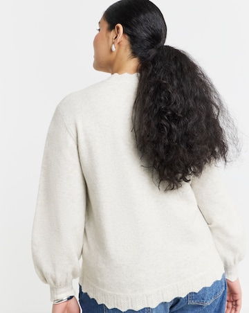 Vila Nikolina Scalloped Edge Knit Top