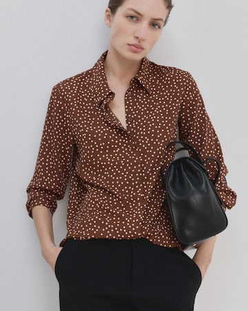 Mango Animal Print Blouse