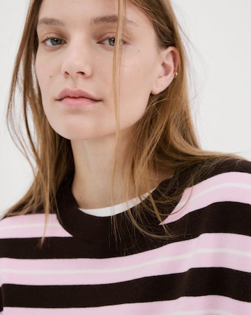 Mango Striped Knit Sweater