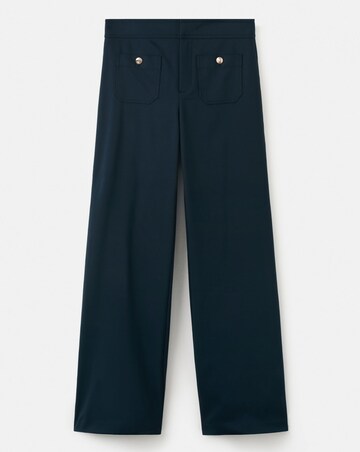 Mango Wide Leg Trouser With Button Detail