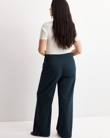 Mango Wide Leg Trouser With Button Detail