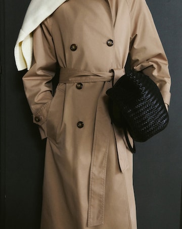 Mango Long Double Breasted Trench Coat