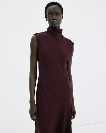 Mango A-Line Turtleneck Sleeveless Dress