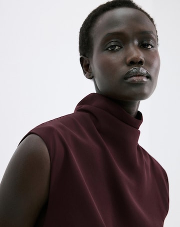 Mango A-Line Turtleneck Sleeveless Dress