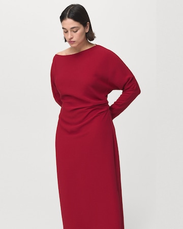 Mango Long Sleeve Boat Neck Dress