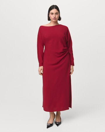 Mango Long Sleeve Boat Neck Dress