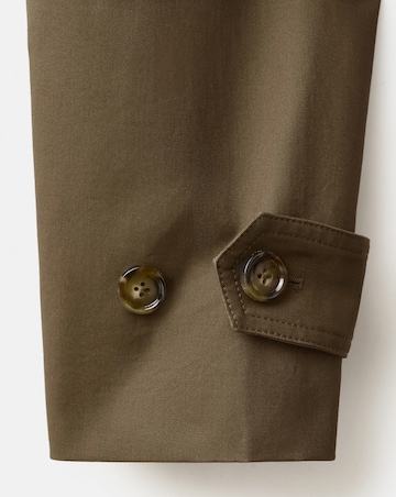 Mango Double Breasted Short Trench Coat With High Neck