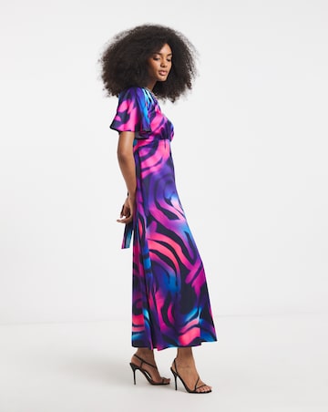 Twisted Wunder Maxi Satin Dress