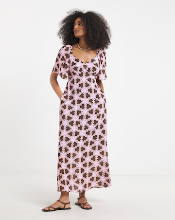 Twisted Wunder Maxi Chiffon Dress