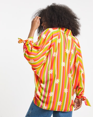 Twisted Wunder Striped Chiffon Shirt