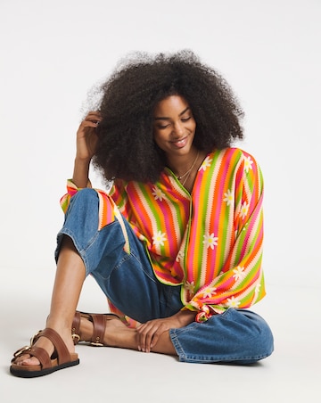 Twisted Wunder Striped Chiffon Shirt