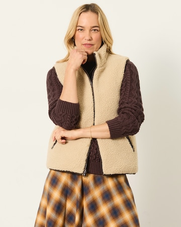 FatFace Luna Gilet Chocolate