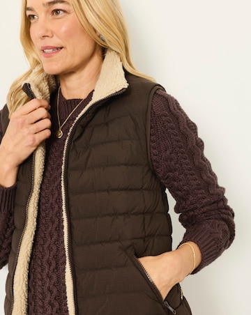 FatFace Luna Gilet Chocolate