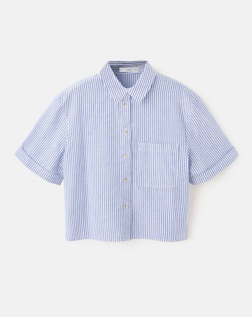 Mango Short Sleeve Striped Shirt