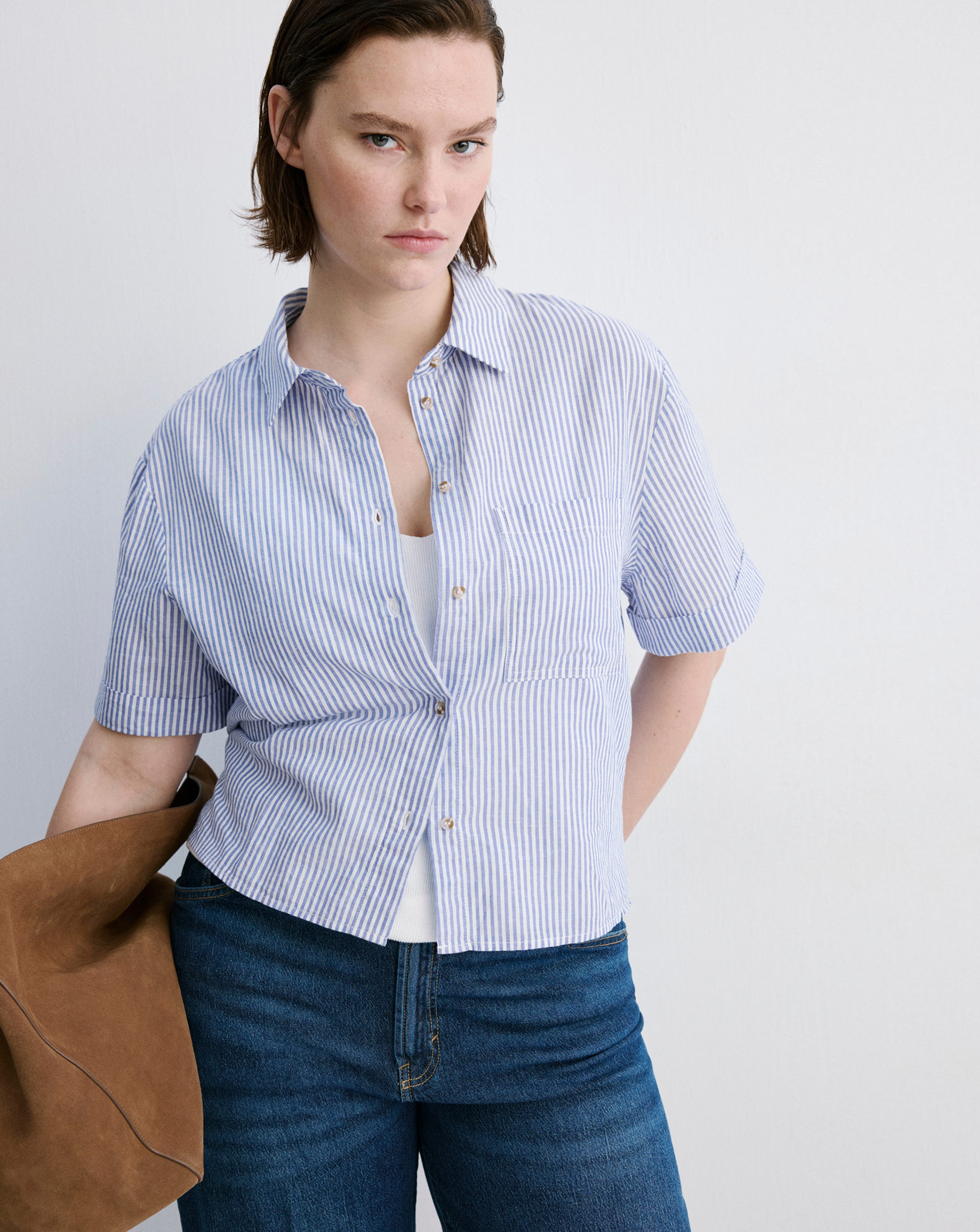 New In - Mango Short Sleeve Striped Shirt