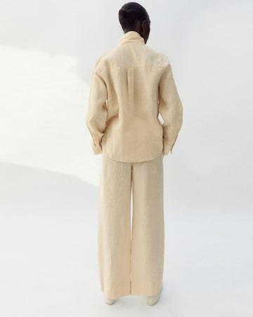 Mango Lino Straight Linen-Blend Trousers