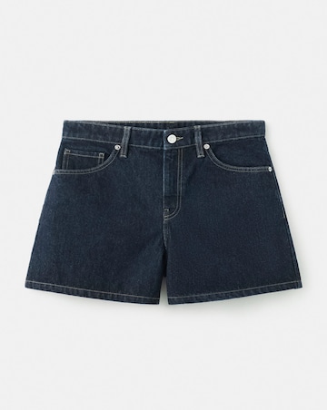Mango Straight Mid-Rise Denim Shorts
