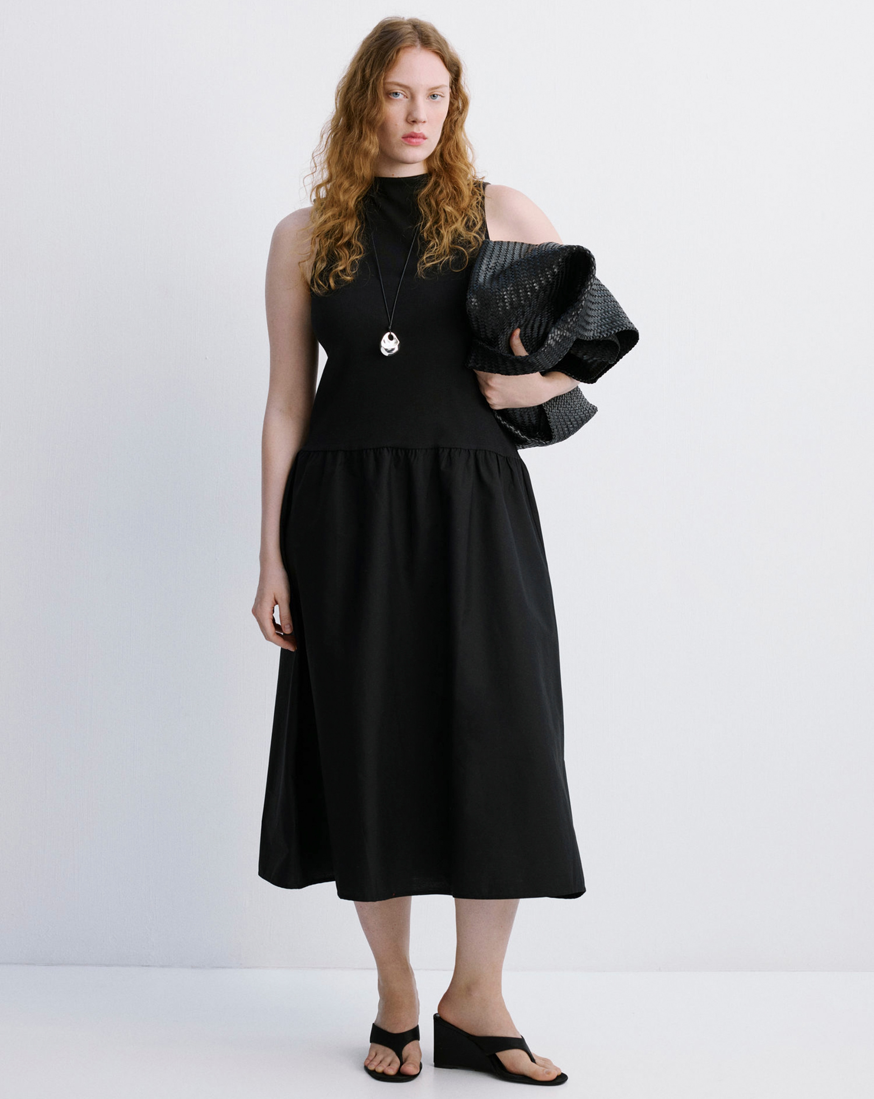 New In - Mango Contrast-Bodice Dress