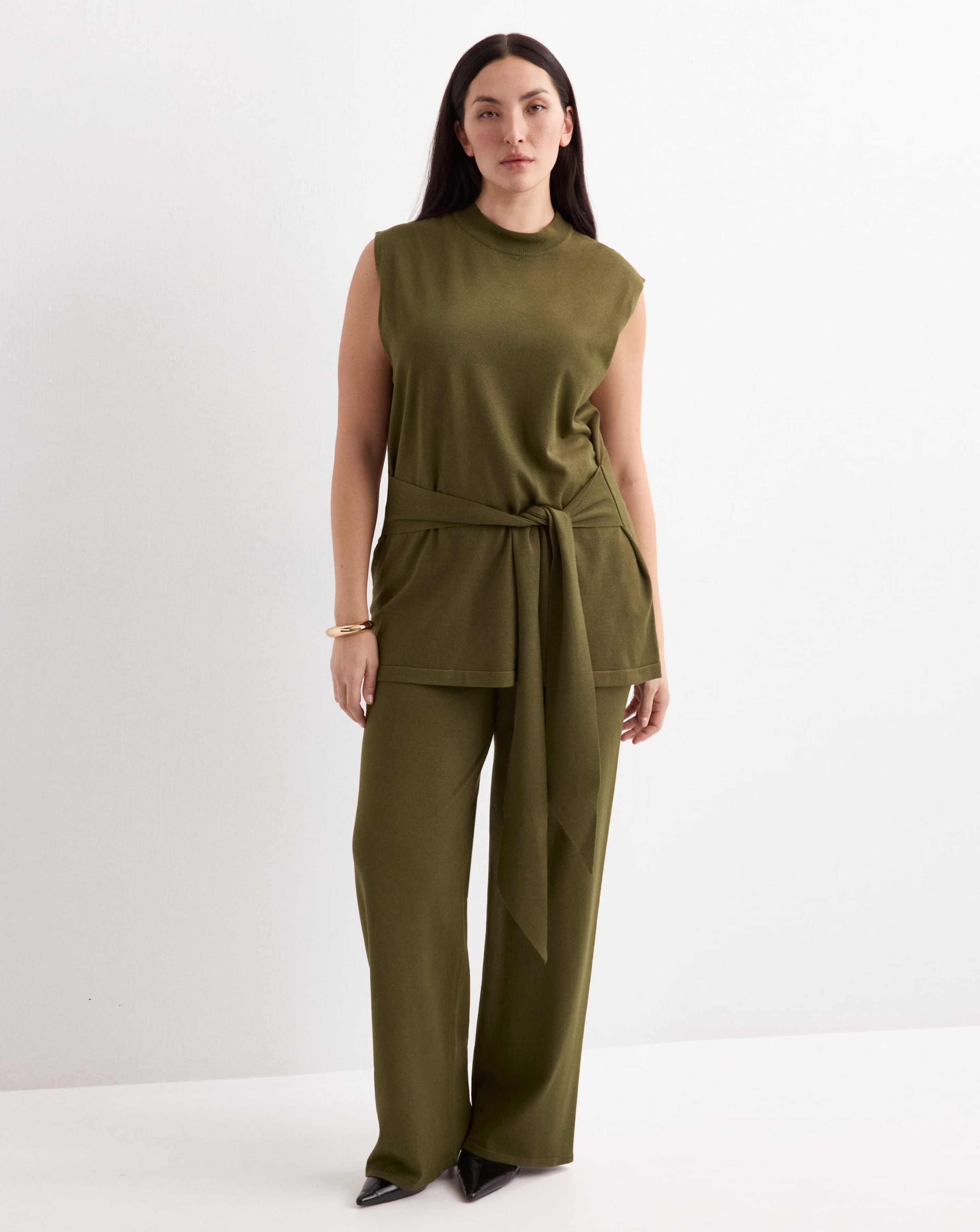 New In - Mango Ostrich Fine-Knit Straight-Fit Tro