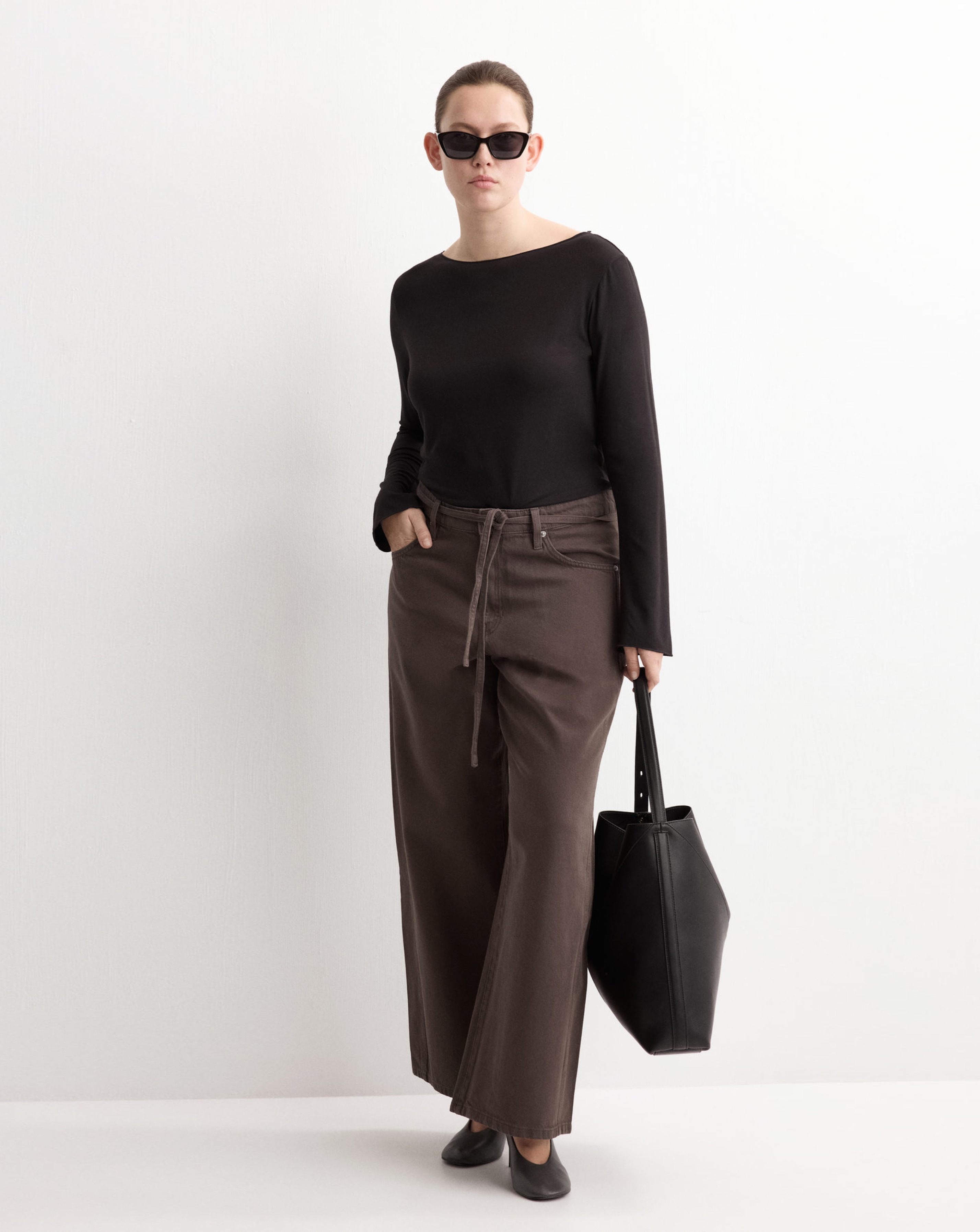 New In - Mango Rachel Wide-Leg Jeans With Drawstr