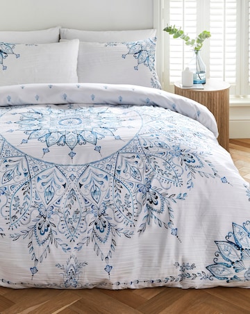 Paisley Print Crinkle Duvet Cover Set