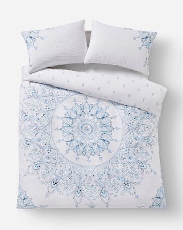 Paisley Print Crinkle Duvet Cover Set