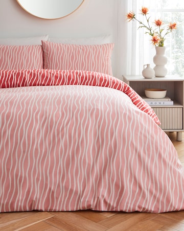Hallie Stripe Pink Duvet Cover Set