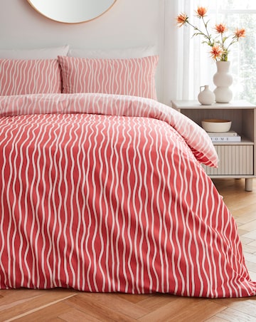 Hallie Stripe Pink Duvet Cover Set