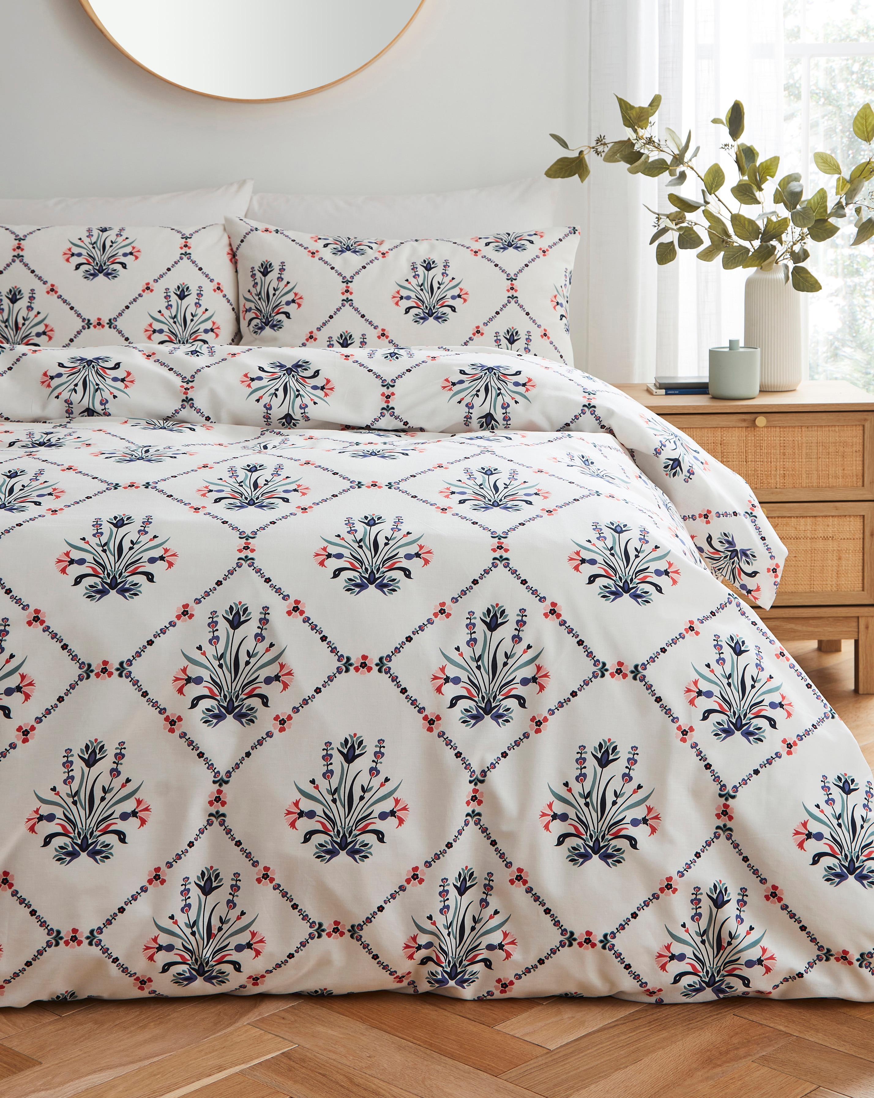 Evelyn Floral Tile Duevt Set