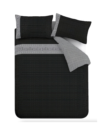 Catherine Lansfield Artemis Greek Key Duvet Set