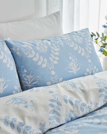 Julipa Stamp Trail Floral Blue Duvet Cover Set