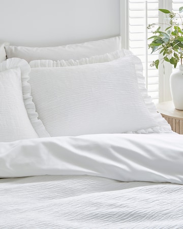 Crinkle Ruffled Edge Duvet Cover Set