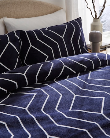 Fleece Geo Duvet Cover Set