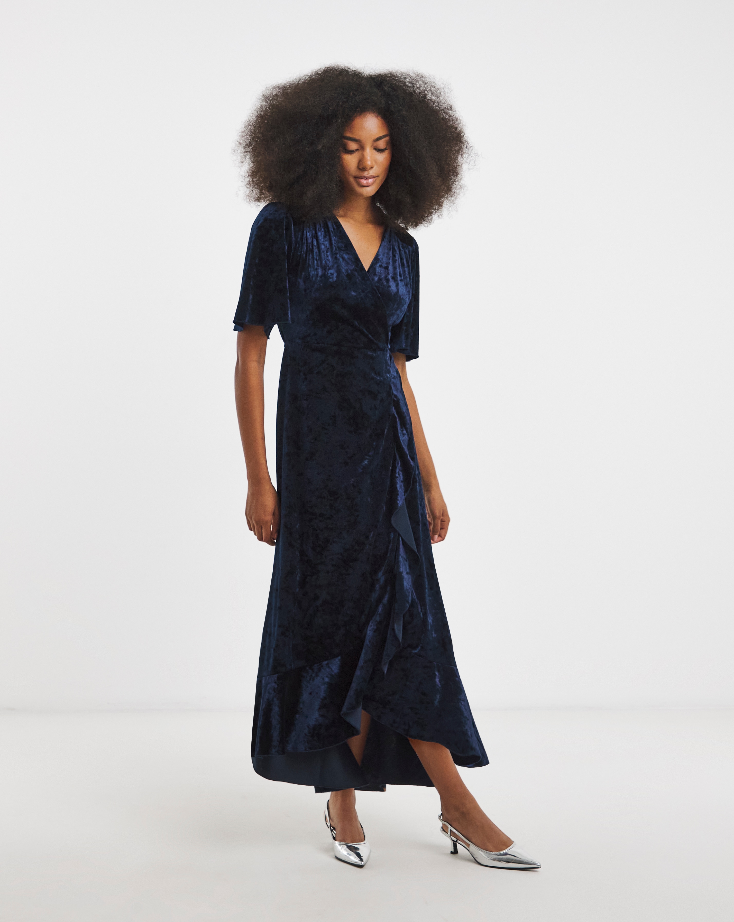 New In - Flounce London Velvet Maxi Dress