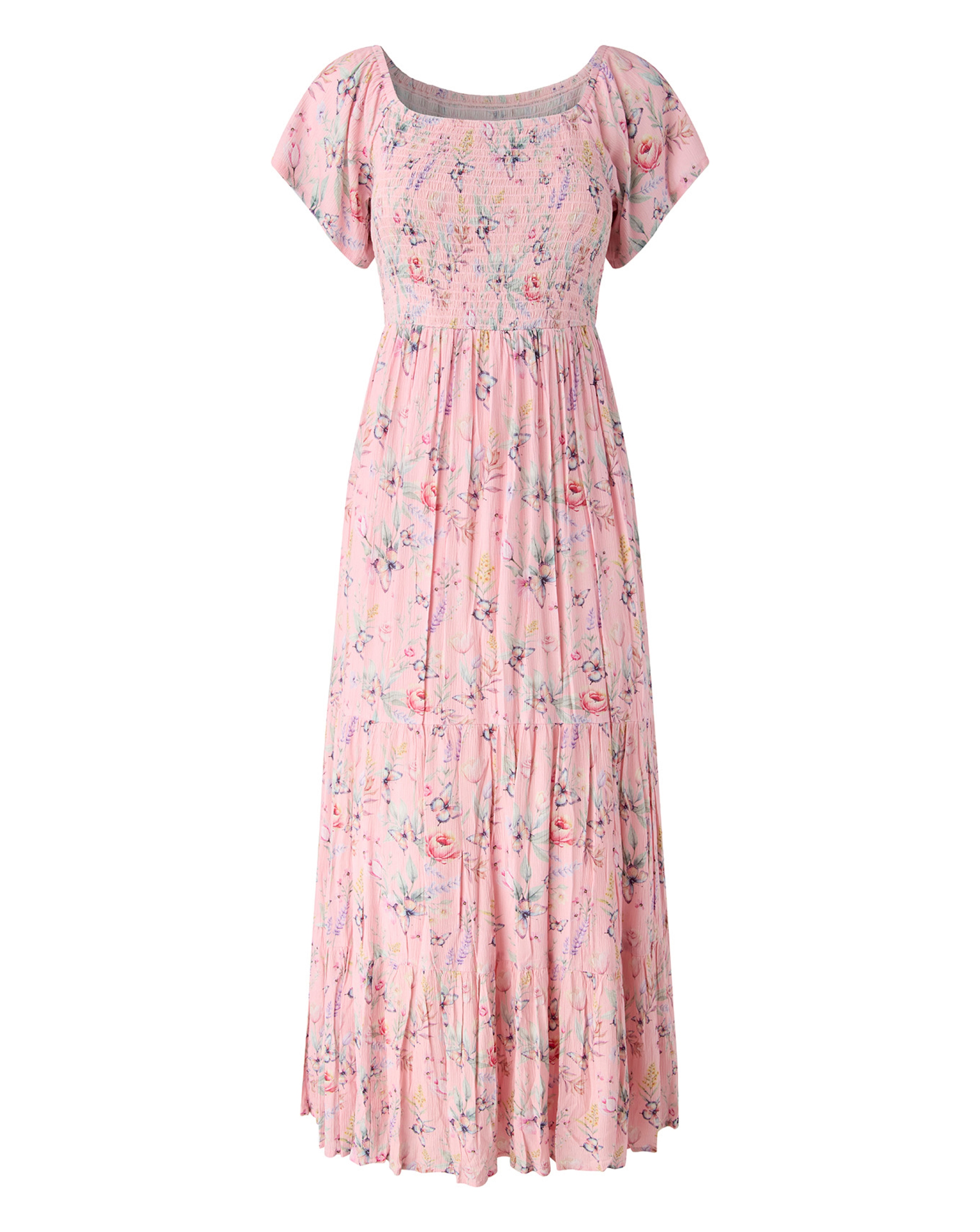 New In - Beautiful Butterfly Print Crinkle Dress