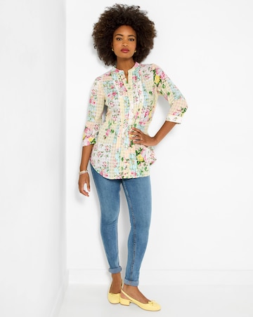 Joe Browns Perfectly Patchwork Printed Cotton Blouse