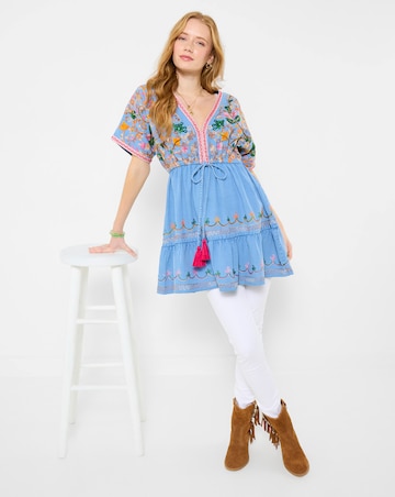 Joe Browns Emma Embroidered Denim Tunic Dress